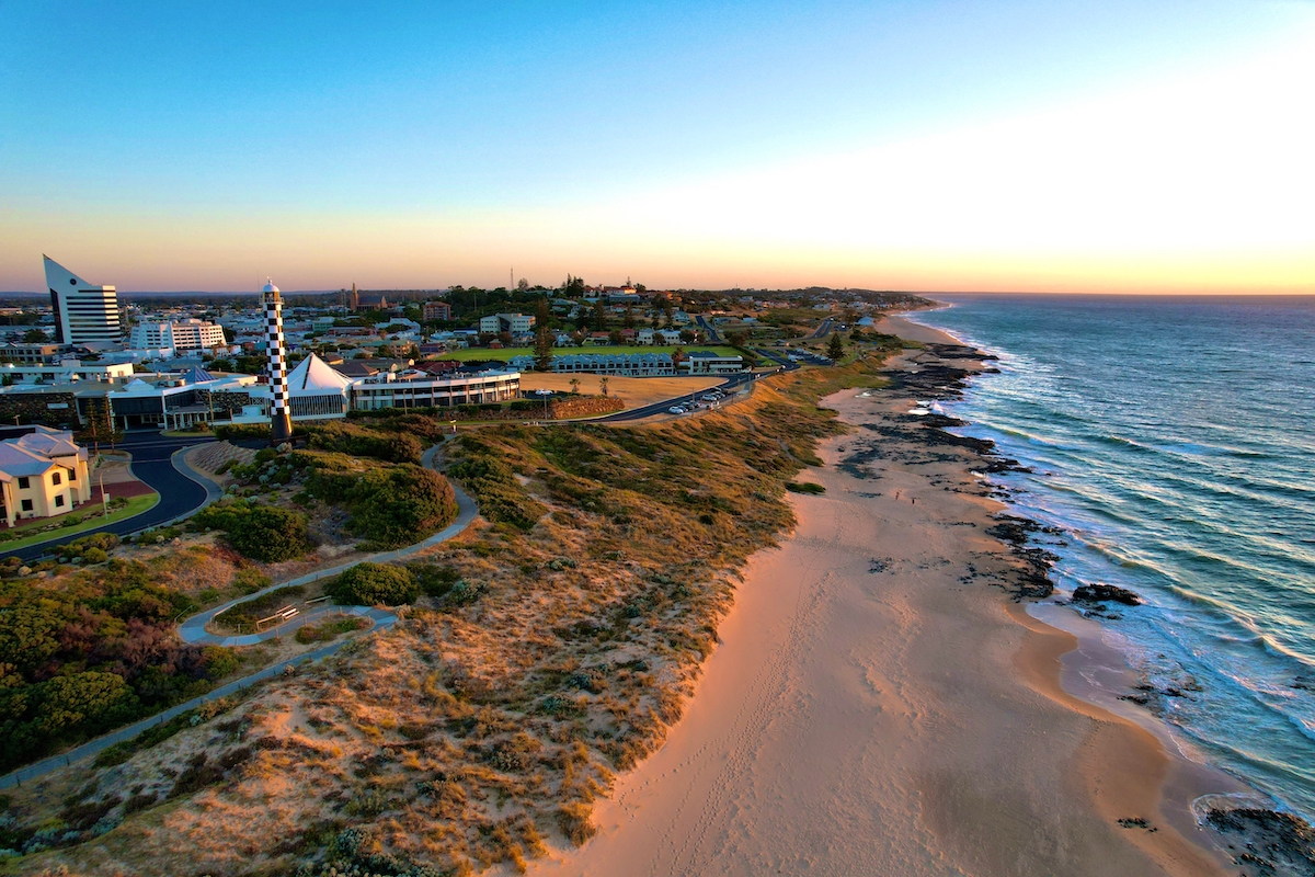 Coastal basalt rocks off Bunbury Western Australia